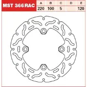 TRW Bromsskivor Racing, bak, typgodkännande BAK, MST366RAC STATIONAER