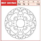 TRW Bromsskivor Racing, bak, typgodkännande BAK, MST390RAC STATIONAER