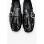 Forever & Always Jade Läder Platt Loafers Dam