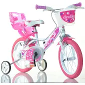 Dino Bikes barncykel 16 vit-rosa