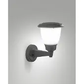 FABAS LUCE Vägglampa utomhus Thiago, dimbar, Svart, Aluminium / grå / zink, Modern, Utomhusvägglampa