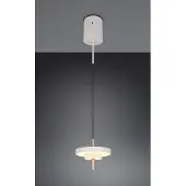 TRIO Lighting Pendellampa Keaton, dimbar, Aluminium / grå / zink, Vardagsrum / matsal, Metall
