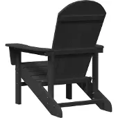 vidaXL Adirondackstol Svart 82 x 74 x 92 cm HDPE