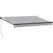 vidaXL Markis infällbar antracit och vit 3,5x2,5 m tyg&aluminium