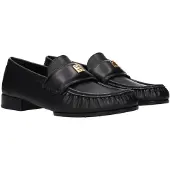 Givenchy Svarta Läder Slip-On Loafers