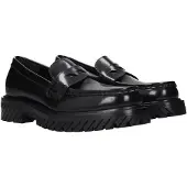 OFF-WHITE Svarta Läderslip-ons