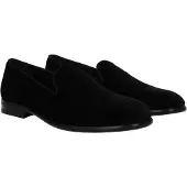 Dolce&Gabbana Svart Sammet Slip-On Loafers