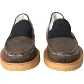 Dolce&Gabbana Brun Svart Päls Läder Loafers Herrskor