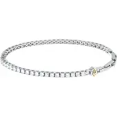 Maserati Tennis Silver Rostfritt Stål Med Vita Zirkoner Armband JM425AVC12 För Män