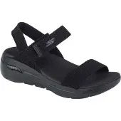 SKECHERS för kvinnor. 140264 Sandaler Go Walk Arch Fit - Polished svart (41), Karta, Kardborreband, Casual