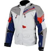 Leatt ADV Dritour 7.5 Textiljacka Vit/Grå/Röd/Blå 3XL Herrar hvid