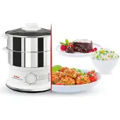 Tefal VC1451, 2 korgar, Vit, Rostfritt stål, Fristående, Rotations-, Framsida, Rostfritt stål