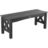 Vevor Utomhusbänk, 113 cm, 272 kg viktkapacitet, Väderbeständig plastram med justerbara fotstöd och tjocka ben, Utomhusbänk för uteplats, trädgård, park, gård, veranda, svart