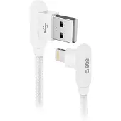 SBS TECABLE90LIGK, 1 m, Lightning, USB A, Hanstik, Hanstik, Hvid