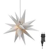 Wentronic goobay - Dekorationslampa - LED - 0.53 W - varmt vitt ljus - 3000 K - christmas star 3D - genomskinlig vit