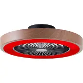Brilliant G60060/09 Slimline LED-taklampa med fläkt Lysdiod-modul LED fast installerad 40 W Svart, Trä