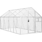 Super Merchant Vidaxl Voljär, Silverfärgad, 1,79X4X1,85 M, Aluminium