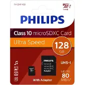 Philips Micro Sdxc 128gb Class 10 Minneskort Med Adapter