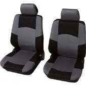 Petex 24271518 sätesöverdrag 6 delar polyester svart/grå för förarsäte och passagerarsäte