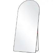 Vevor Böjd helkroppsspegel, 193 x 81 cm, stor fristående lutande hängande väggmonterad golvspegel med stativ i aluminiumlegering, helkroppsspegel för vardagsrum och sovrum, svart
