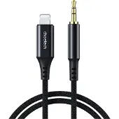 Choetech AUX009 Belysning / minijack 3,5 mm kabel 2 m - svart