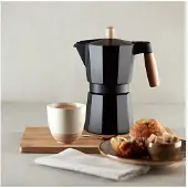 Bigbuy Italian Cafeteria 6 Cups Wood Aluminum