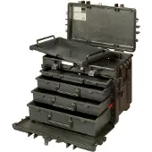Bahco Hård Resväska Med Hjul Med Teleskophandtag Och 4 Lådor Av 150 L 600 Mmx400 Mmx470 Mm