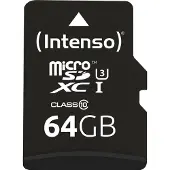 Intenso Professional microSDXC-Kort 64 GB Class 10, UHS-I inkl. SD-adapter