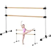 Vevor Balettstång, Dubbel Bokträstång för Hemmabruk, Fristående Bärbara Balettsträckningsstänger, Höjdjusterbar Anti-Wobble Fitness Gymutrustning, För Pilates Balansträning