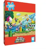 USAopoly Super Mario Chaos & Fun 1 000 bitars pusselmtt 19 x 27 Samlarpusselkonstverk med Mario Luigi Nabbit och mer! Officiellt licensierad Nintendo Puz