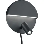 TRIO Lighting LED vägglampa Mario, Svart, Vardagsrum / matsal, Metall, Modern, LED-vägglampa, vägglampa inomhus