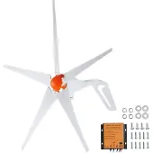 Vevor 500W vindturbingenerator, 12V vindturbinsats, 5-bladig vindkraftgenerator med MPPT-regulator, justerbar vindriktning och 2,5 m/s startvindhastighet, lämplig för hem, gård, husbilar, båtar