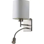LINDBY Vägglampa , Camilo, Vit, Vardagsrum, Tyg / textil, Modern