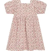 Minymo Klänning - Bomull/Modal - Vanilla Ice m. Blommor - - 8 år (128) - Klänning