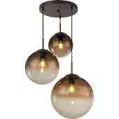 Globo Lighting Glas pendellampa Varus, dimbar, Brun / rost, Vardagsrum / matsal, Glas, Modern, Pendellampa