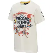 Hummel T-shirt -shirt - hmlSpace Jam Tres - Gråmelerad m. Tryck - - 6 år (116) - T-shirt