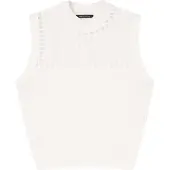Armani Exchange för kvinnor. XW001906AF21574U1003 Vit finstickad topp (L), Casual, Bomull
