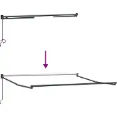 vidaXL Markis Röd 300 x 250 x 165 cm Polyester