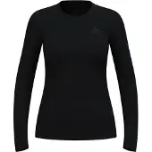Odlo - Underställ dam - BL Top Crew Neck LS Merino 200 W Black för UnisexUll - Storlek XS - Svart