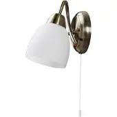 LINDBY Vägglampa , Mael, Brons / antikmässing, Vardagsrum, Glas, Antik