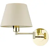 LINDBY Vägglampa , POLA, Guld / mässing, Vardagsrum, Tyg / textil, Modern