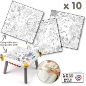 Smoby XXL målarblad 7600430200 - 10 stora målarblad 51x51 cm från 3 år