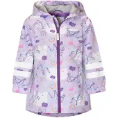 Playshoes Outdoorjacka 'EINHORN' azur / lila / lavendel / vit