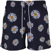 Urban Classics Badshorts marinblå / honung / vit