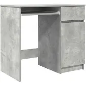 vidaXL Skrivbord betong grå 86x49x76 cm konstruerat trä