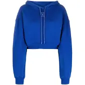 OFF-WHITE Embr Mini Arrow Crop Hoodie Blå