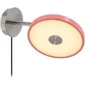 UMAGE Vägglampa , Asteria Short, dimbara, Rosa / ljusröd, Vardagsrum, Metall, Design