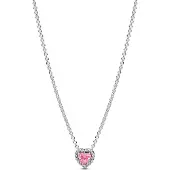 Pandora Timeless pink heart necklace 398425C02-45