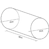 Softee Mini Cylinder 50x25cm Vadderad Figur