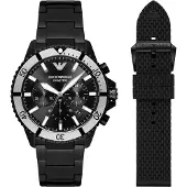 Giorgio Armani herrkronograf klocka Svart AR80050